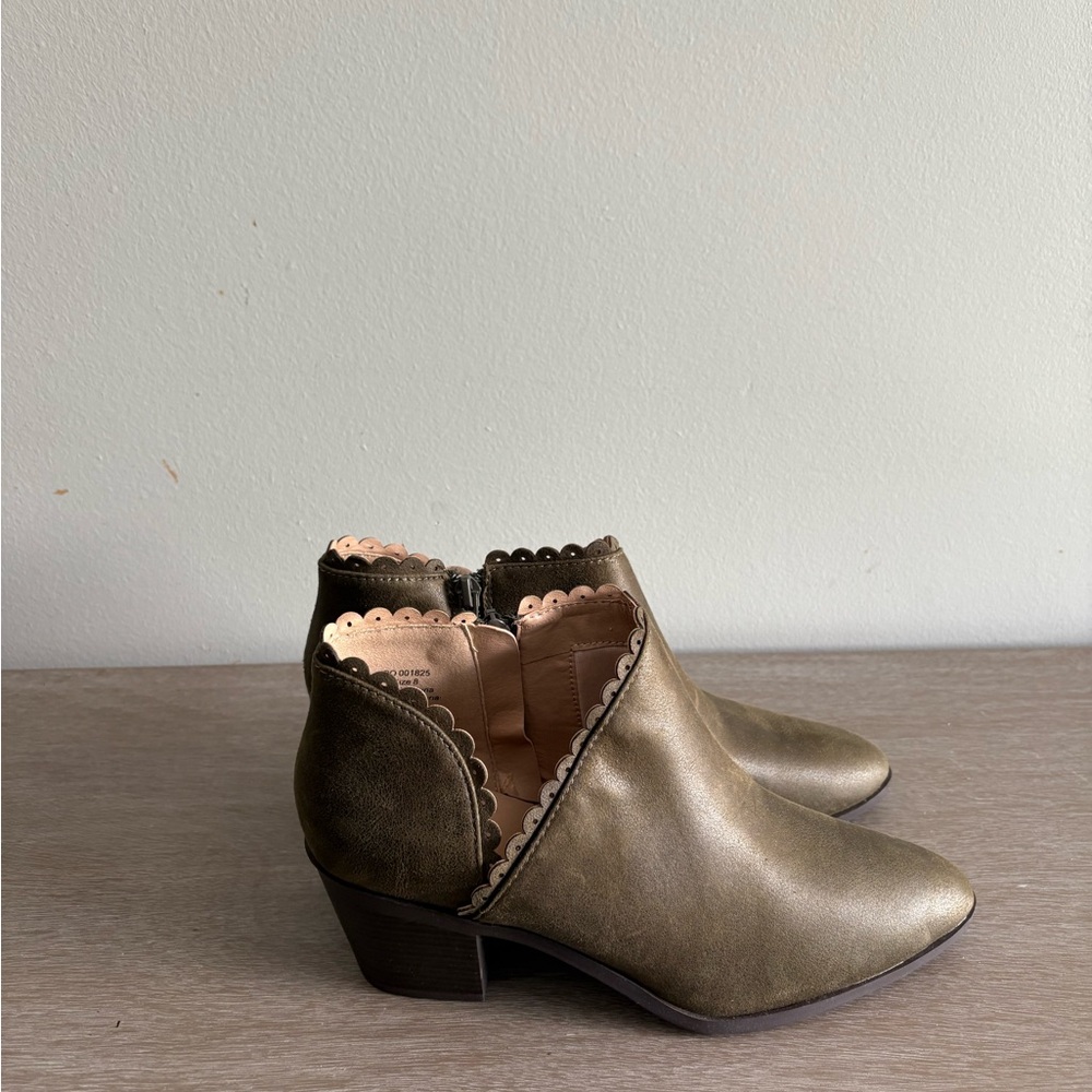 O'Neill Olive Scalloped Ankle Boots